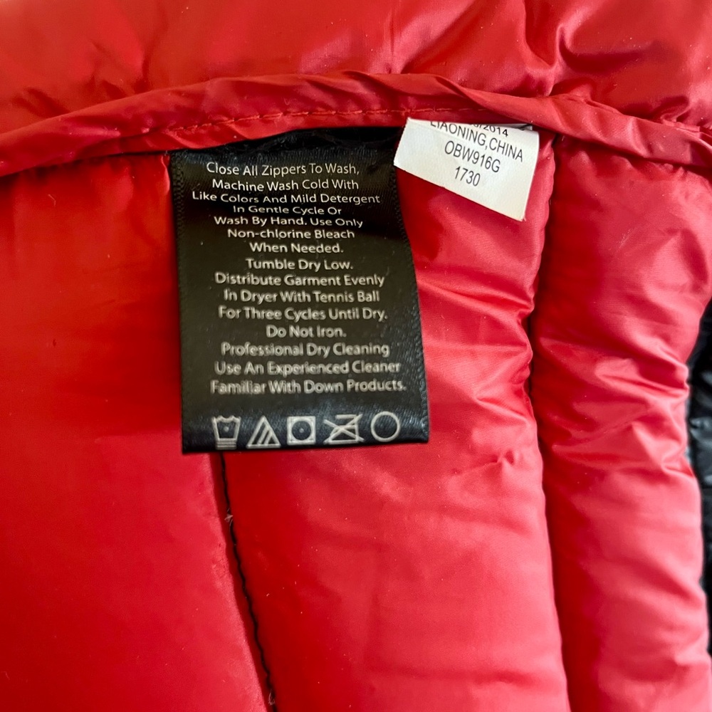 Weatherproof Down Quilted Black and Red Kids Puffer Jacket Packable - Picture 6 of 16